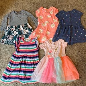 Lot of five toddler girl 3t dresses